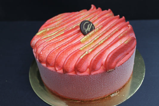 Pannacotta & Raspberry Mousse Cake