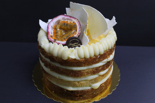 Naked White Chocolate & Passionfruit Cake