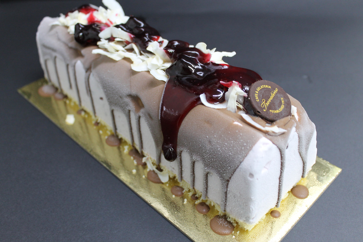 Cherry Ripe Gelato Log