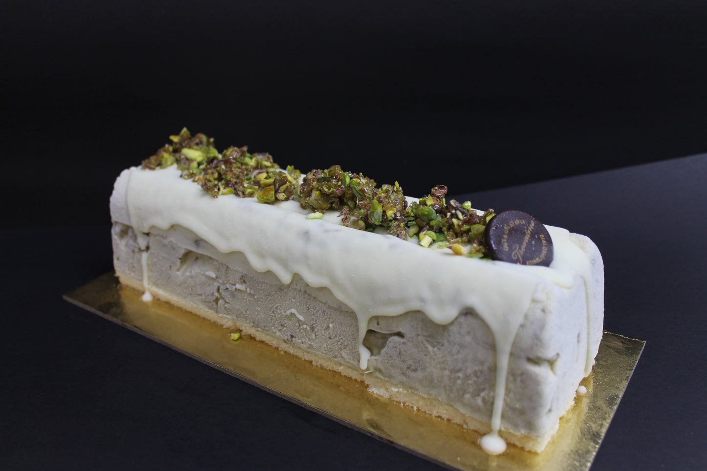 Pistachio Praline Gelato Log